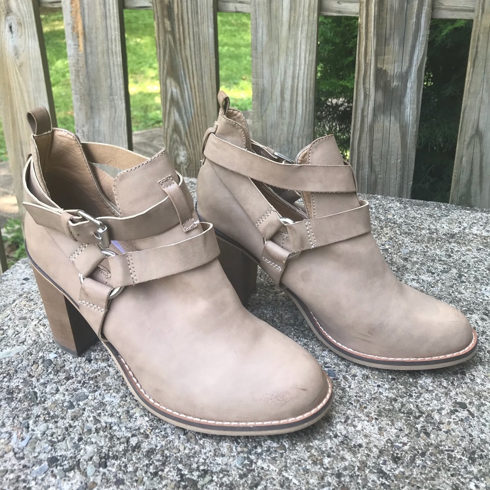 Beige Report Ankle Boots (Worn Once!)